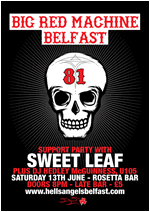 Big Red Machine Belfast Support Party with Sweetleaf  - Saturday 13th June - Rosetta Bar